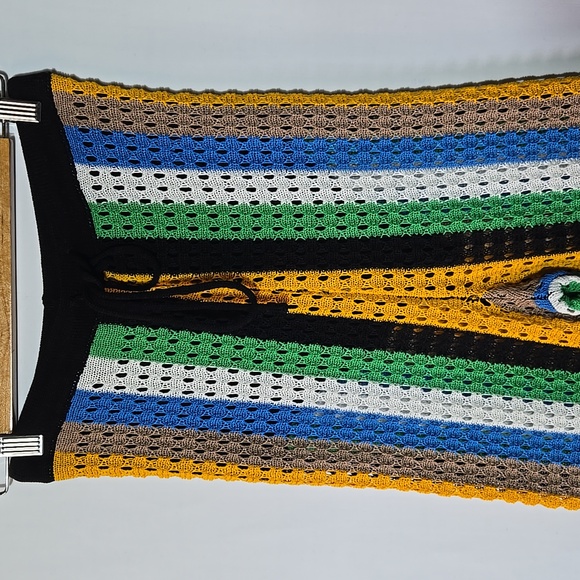 Simon Miller Mango Striped Openwork Knit Trouser Coastal Beach Vacation Boho - Picture 5 of 16